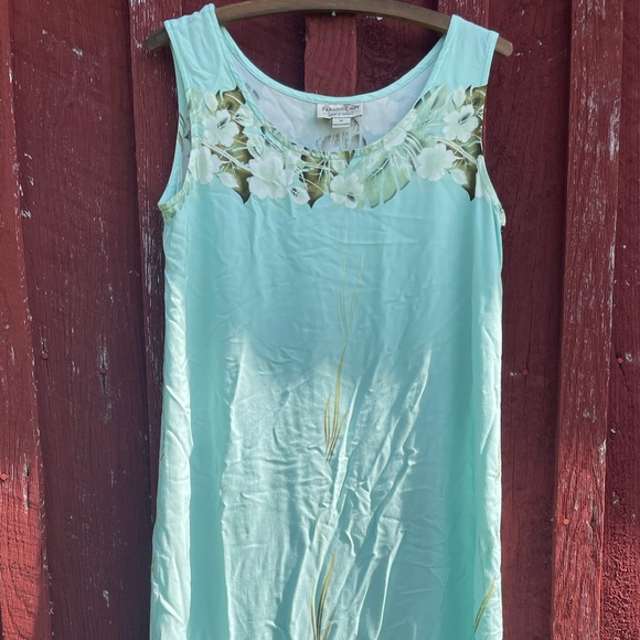Vintage Sky Blue Maxi with Florals & Botanical Print - Picture 2 of 5